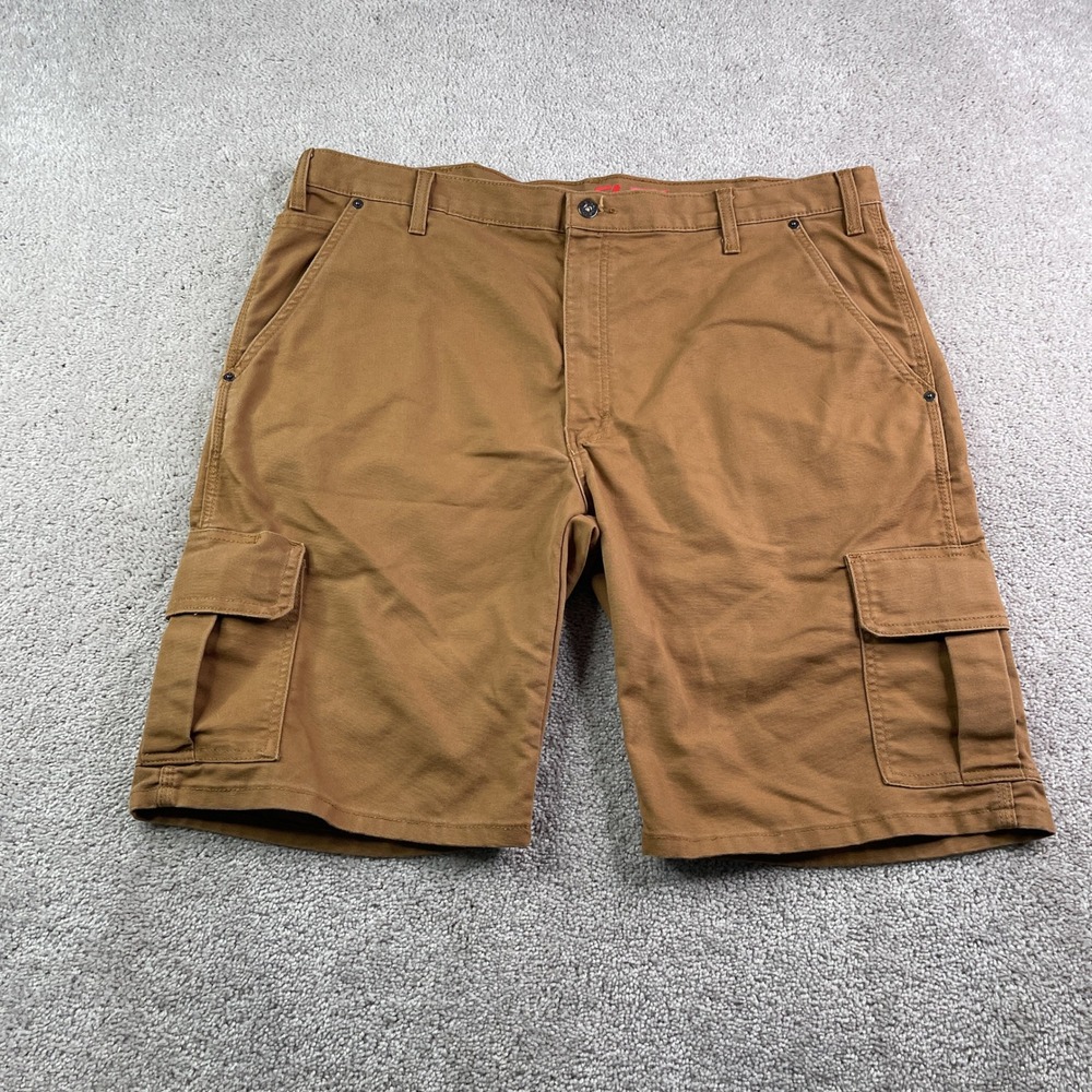 Dickies Shorts Mens 40 Brown Relaxed Flex Cargo Canvas Utility Workwear Gorpcore